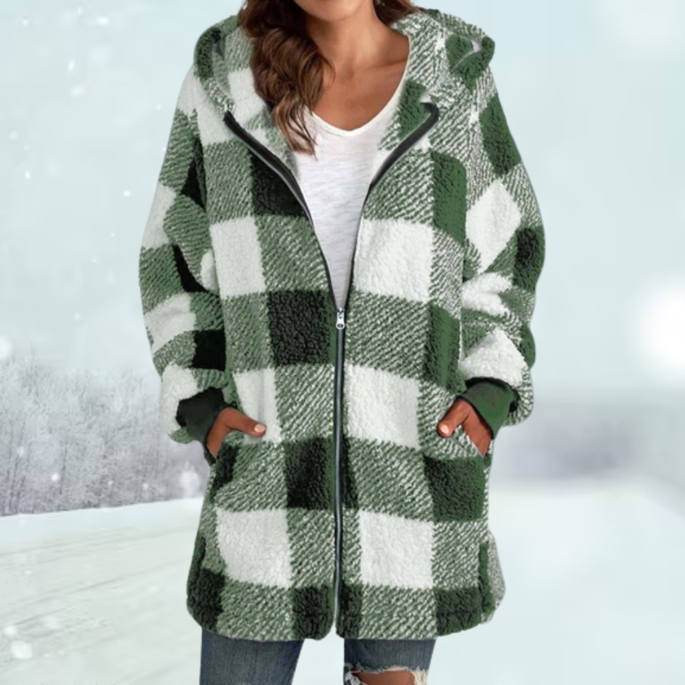 Margje | Warm Plaid Winter Coat