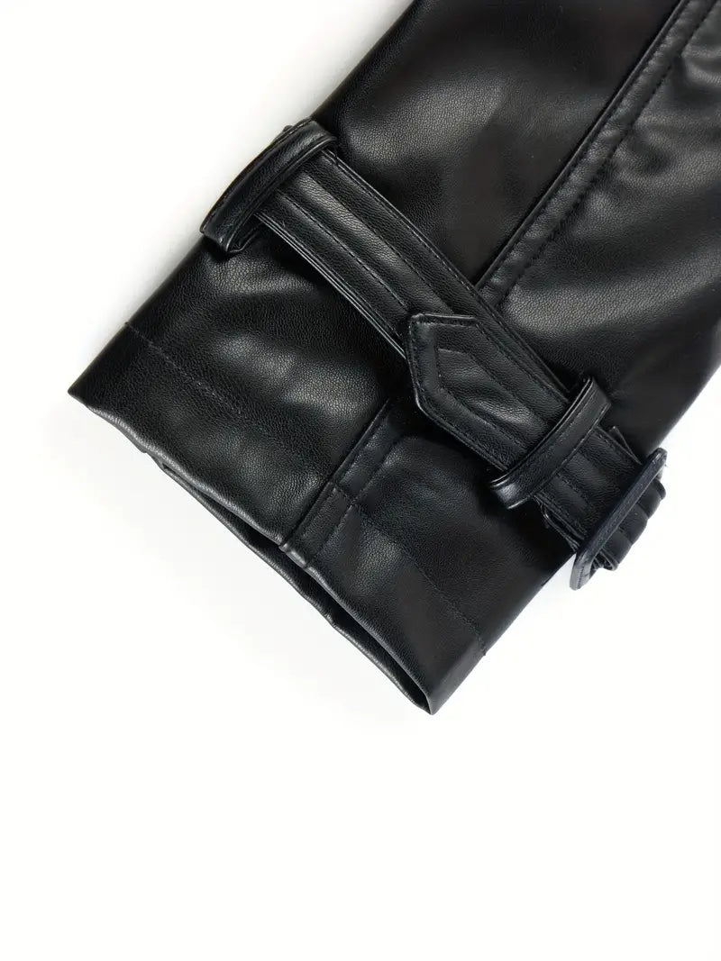 Lexi | Casual Leather Trench Coat