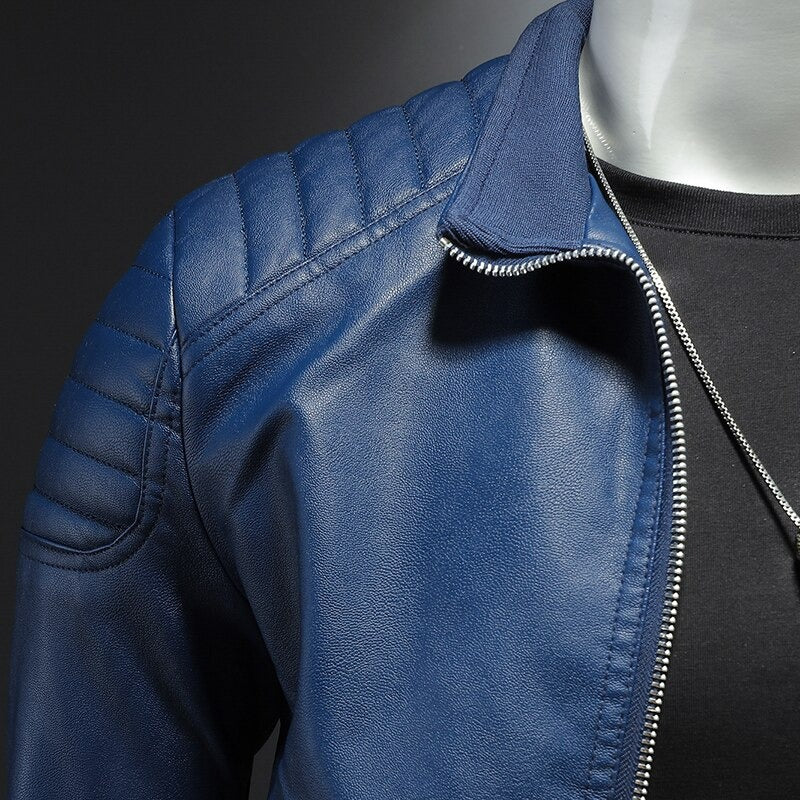 Stylish men's premium leather jacket