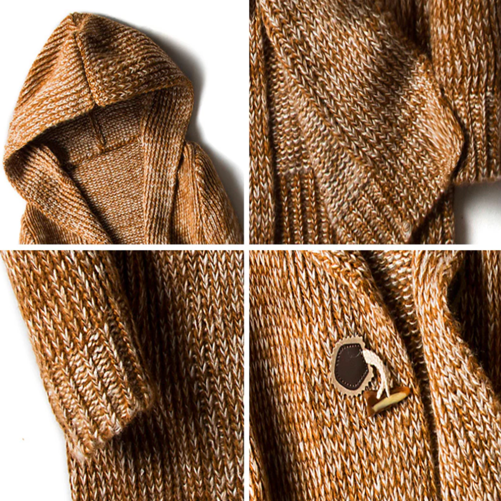 Declan Hooded Knit Cardigan