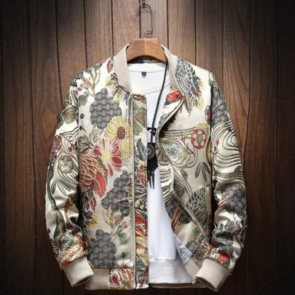 Elliot Embroidered Street Bomber Jacket