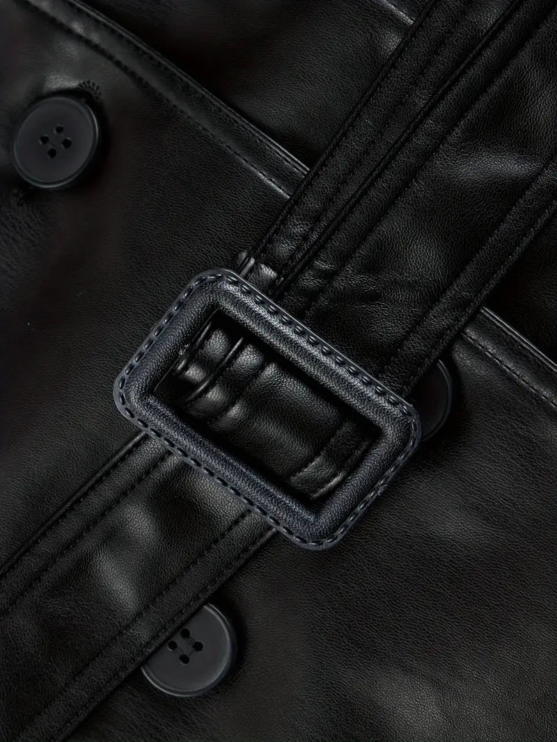 Lexi | Casual Leather Trench Coat