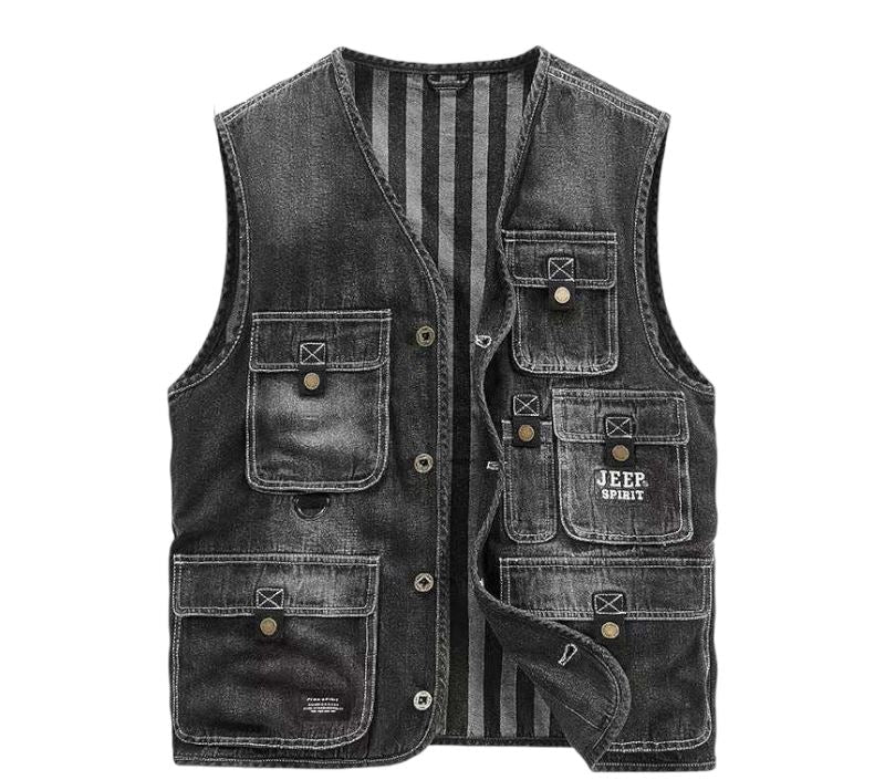 The Free Spirit Denim Utility Vest - Multiple Colors