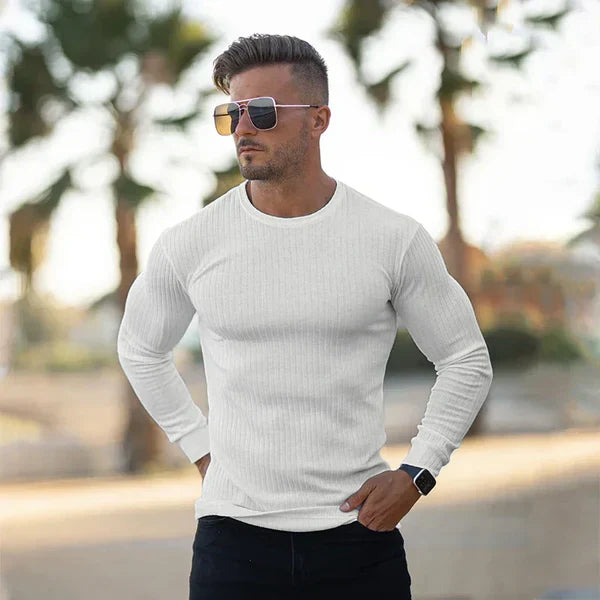 Men’s slim-fit knit sweater – men