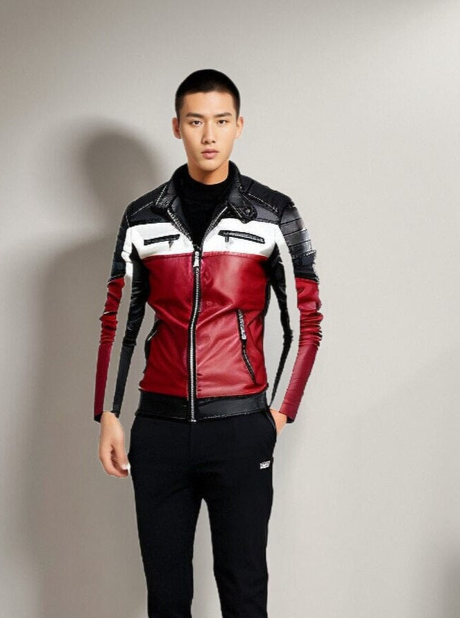 The Giancarlo Faux Leather Biker Jacket - Multiple Colors