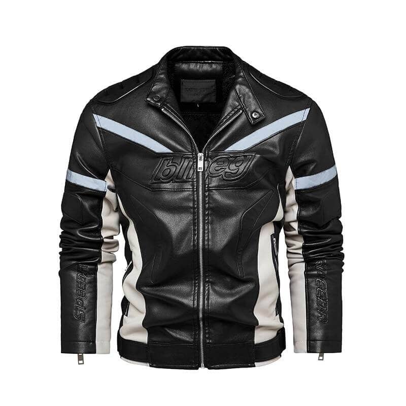 The Tron Faux Leather Biker Jacket - Multiple Colors