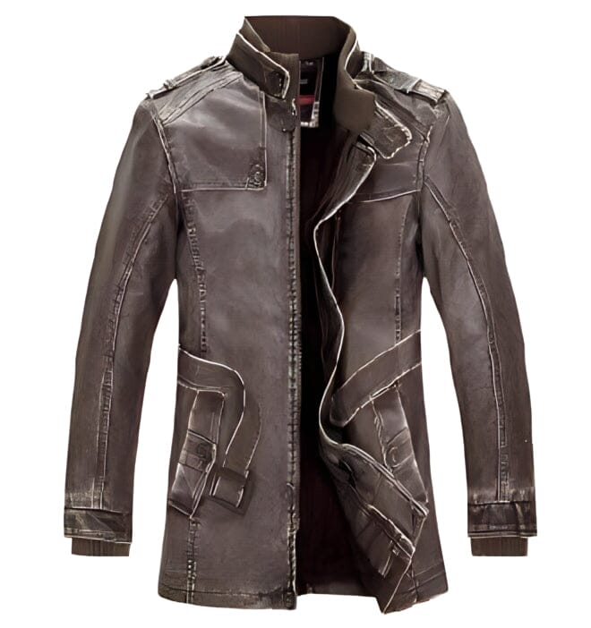 The Olivier Washed-Leather Biker Jacket - Multiple Colors