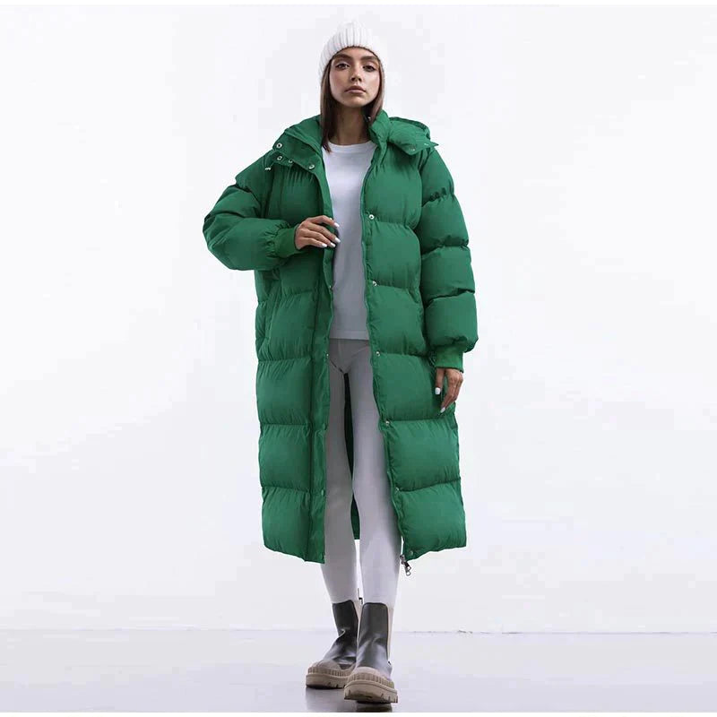 Long Quilted Winter Jacket