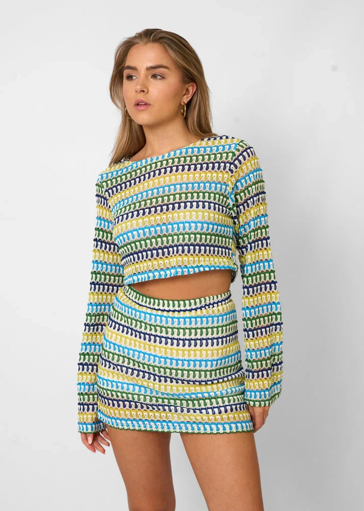Giada ensemble crop top & mini skirt – women