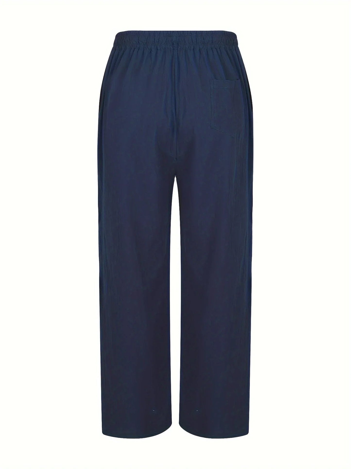 Straight elastic waist pants – men