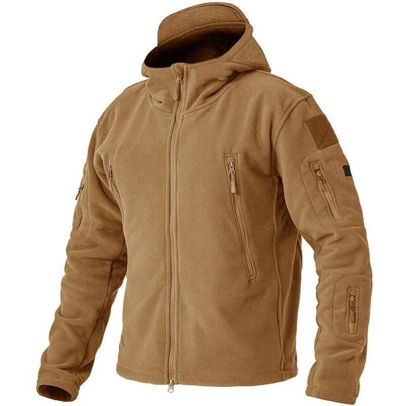 Windproof outdoor men's fleece jacket