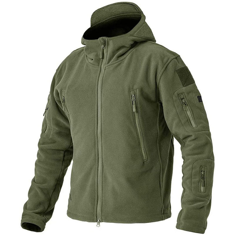 Windproof outdoor men's fleece jacket