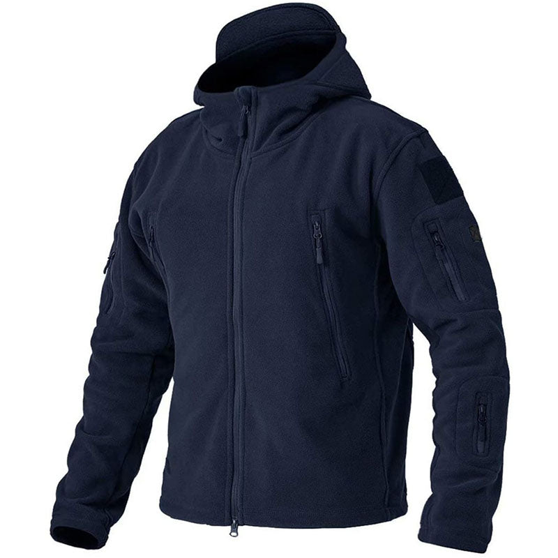 Windproof outdoor men's fleece jacket