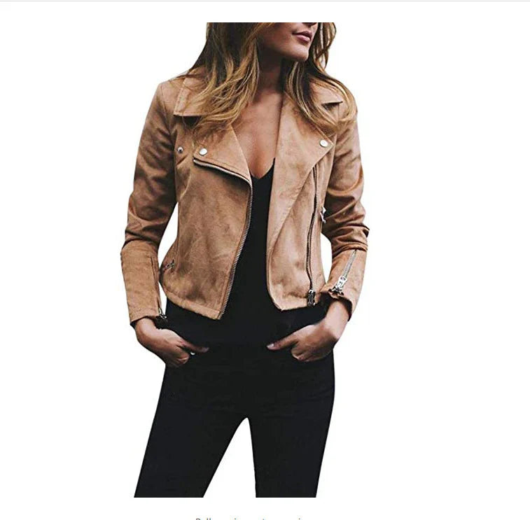 Short zip jacket with long sleeves – women