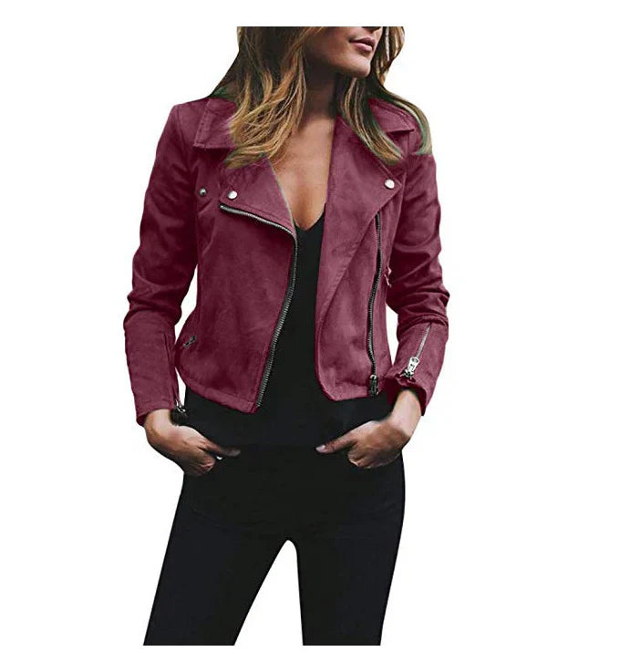 Short zip jacket with long sleeves – women