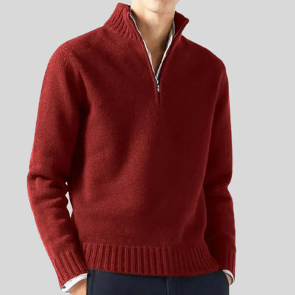 Anton luxurious half-zip sweater – men