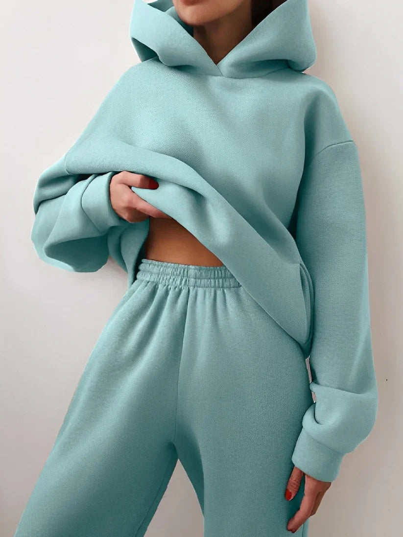 Jasmine loose jogging set with hoodie – women