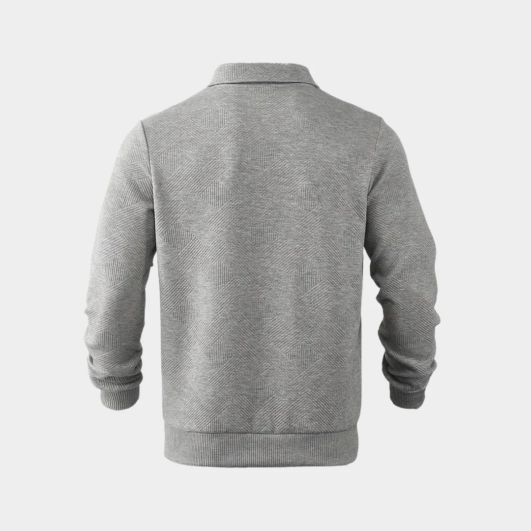 Men’s half-zip stand collar sweater