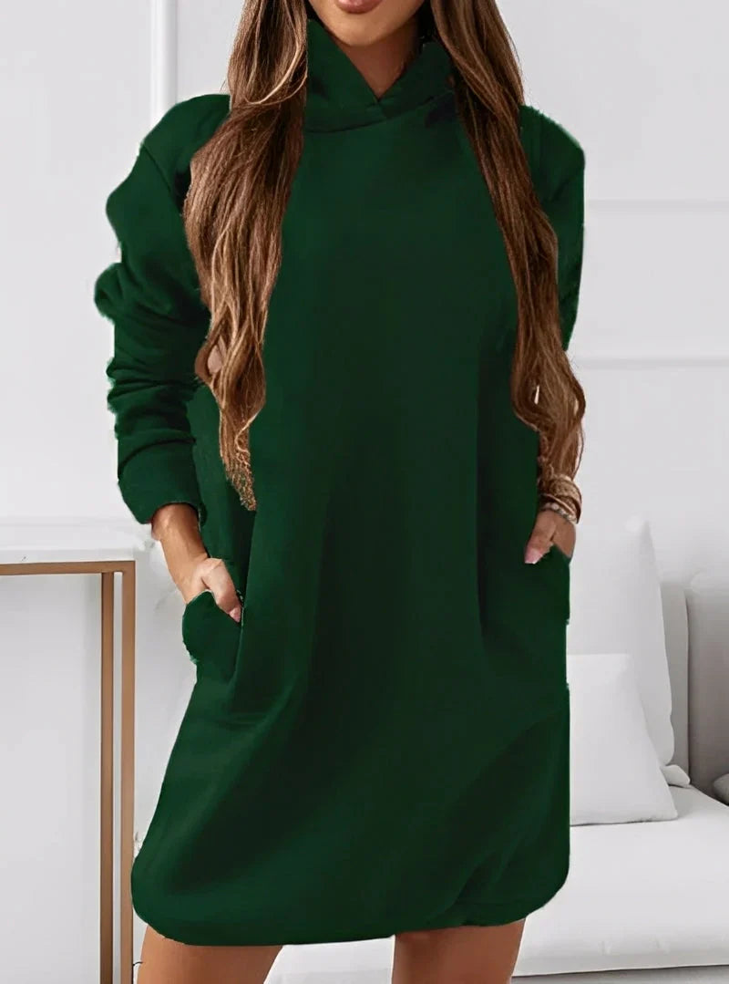 Michaela stylish hooded mini dress – women