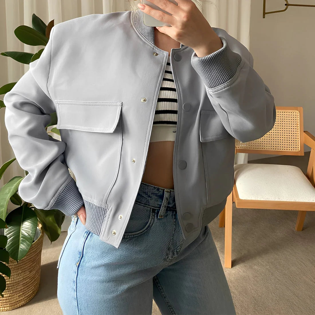 Marva casual loose jacket with large pockets – women