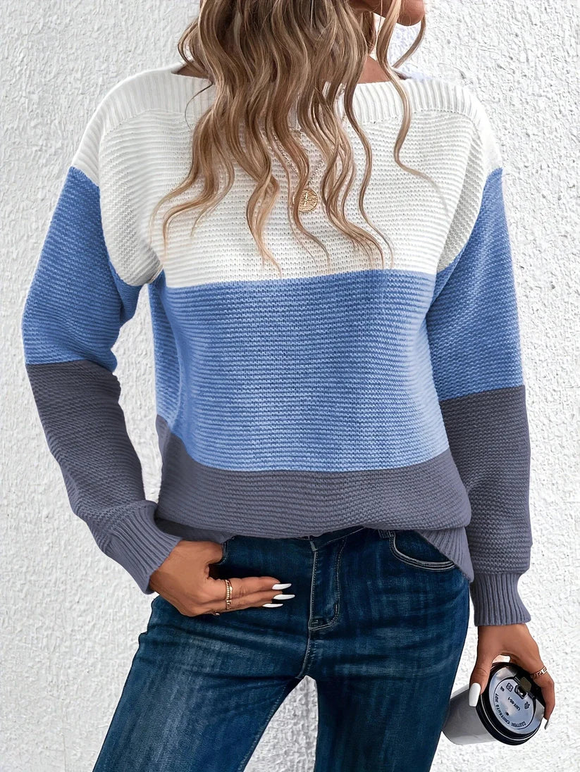 Muriel stylish triple-stripe sweater – women