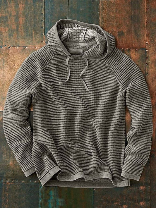 Matthias – knitted hoodie with hood and textured pattern