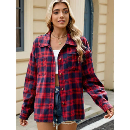 Milano women's checked blouse made of high-quality cotton