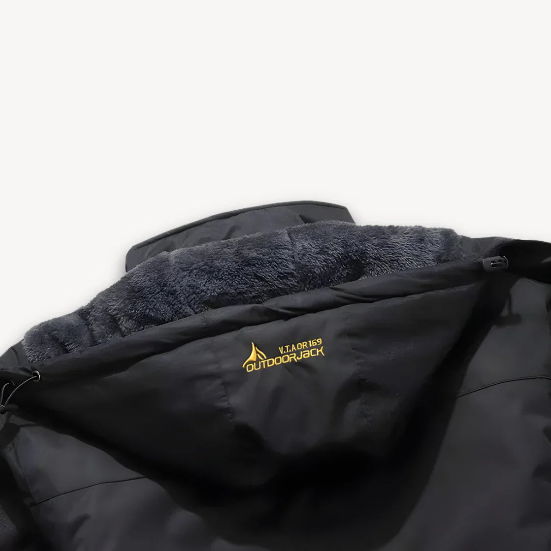 Men's winter jacket, waterproof, lined with fleece