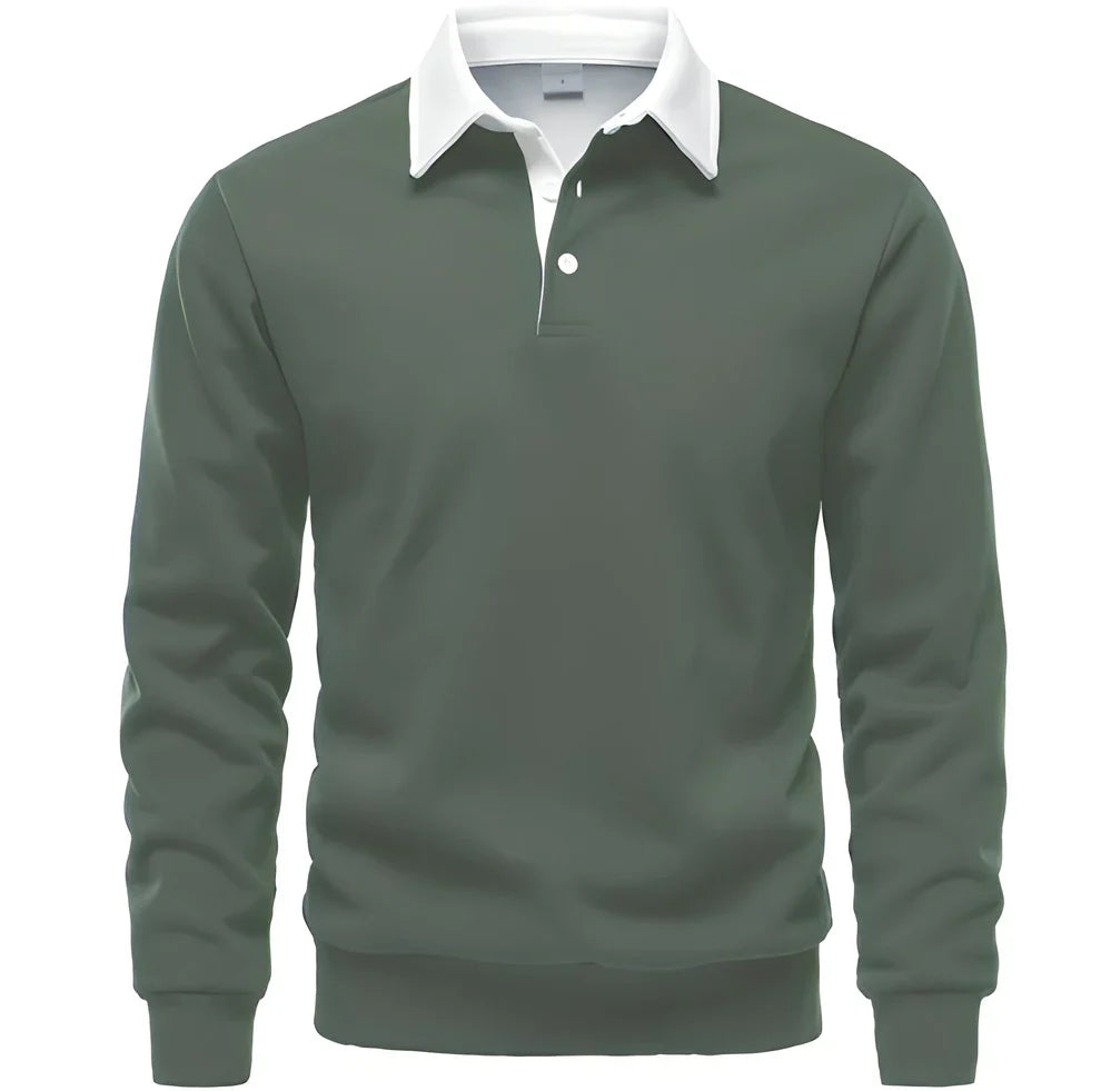 Sonnie casual long-sleeve polo shirt – men