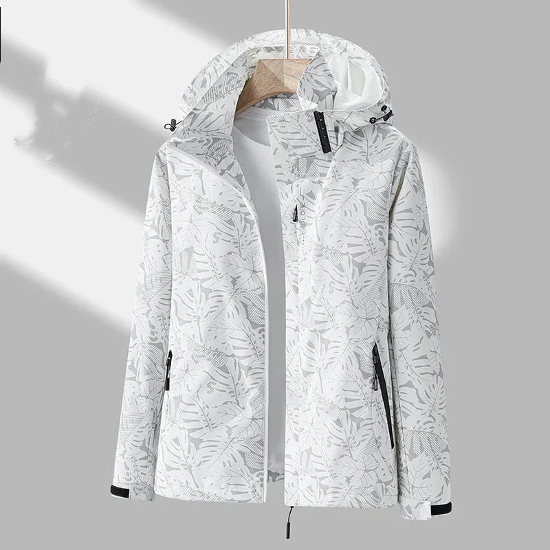 Emmaline stylish printed outdoor jacket with hood – women