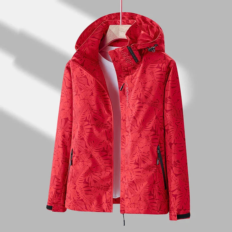 Emmaline stylish printed outdoor jacket with hood – women