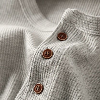 Finn – henley t-shirt made from 100% cotton with long sleeves