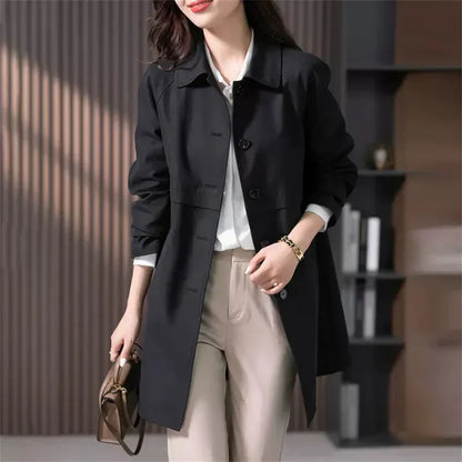 Women's casual trench coat – lightweight, modern transitional coat