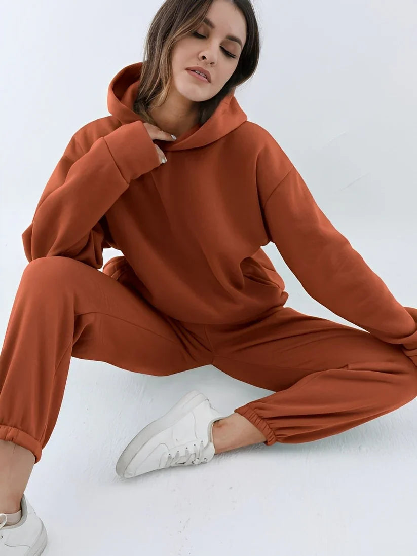 Jasmine loose jogging set with hoodie – women