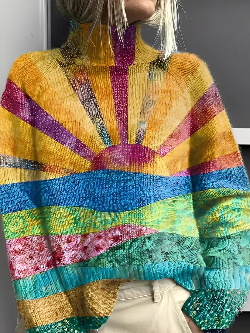 Giselle colorful turtleneck sweater – women