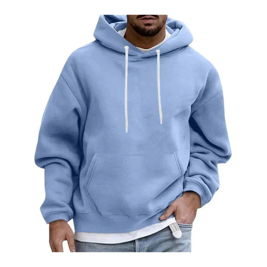 Men's hoodie with hood and kangaroo pocket