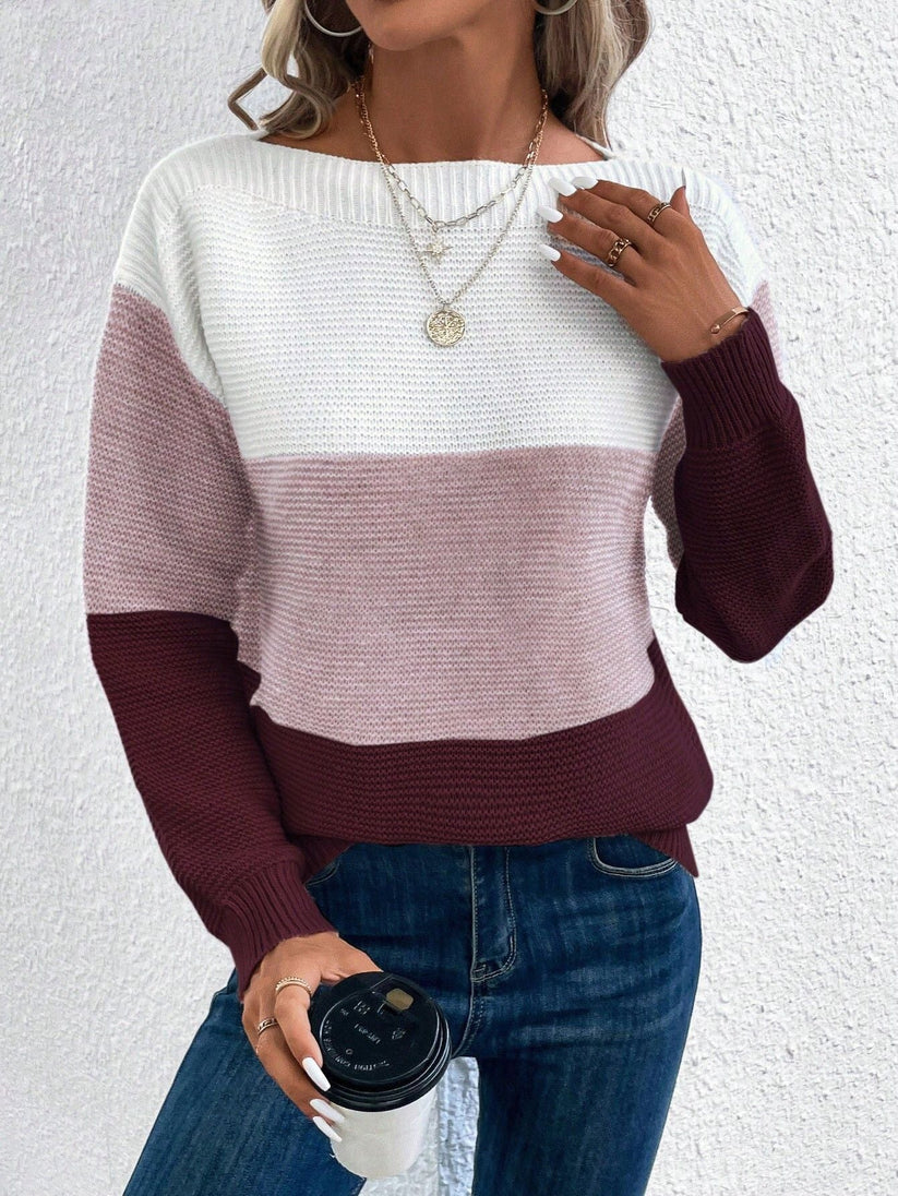 Muriel stylish triple-stripe sweater – women