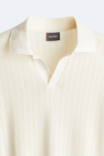 Stylish knit polo shirt – men