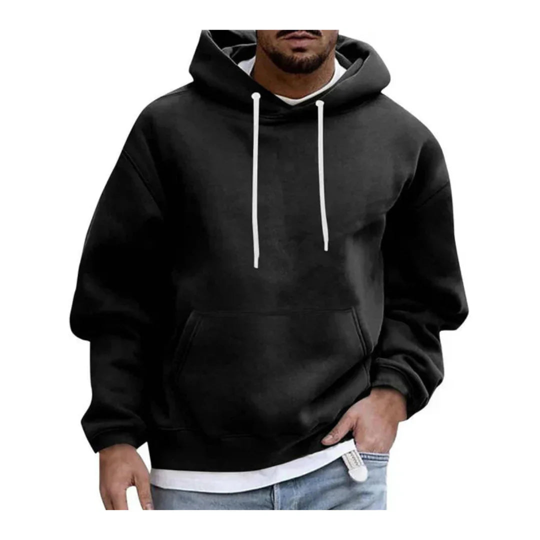 Men's hoodie with hood and kangaroo pocket