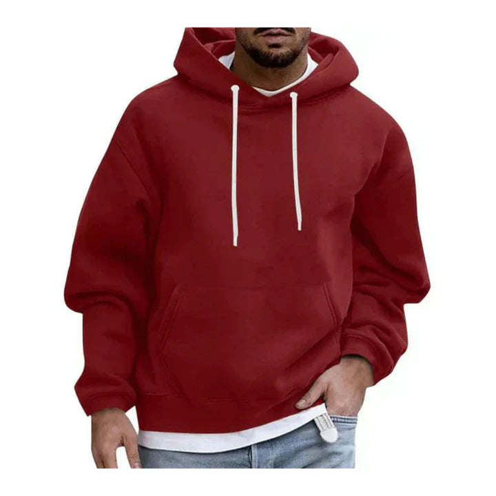 Men's hoodie with hood and kangaroo pocket