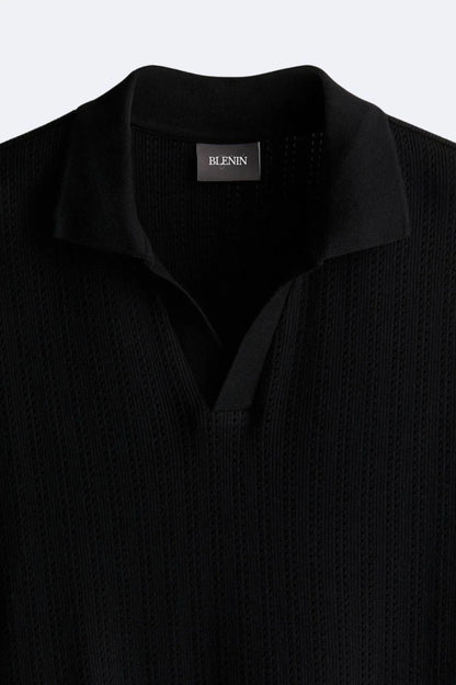 Stylish knit polo shirt – men