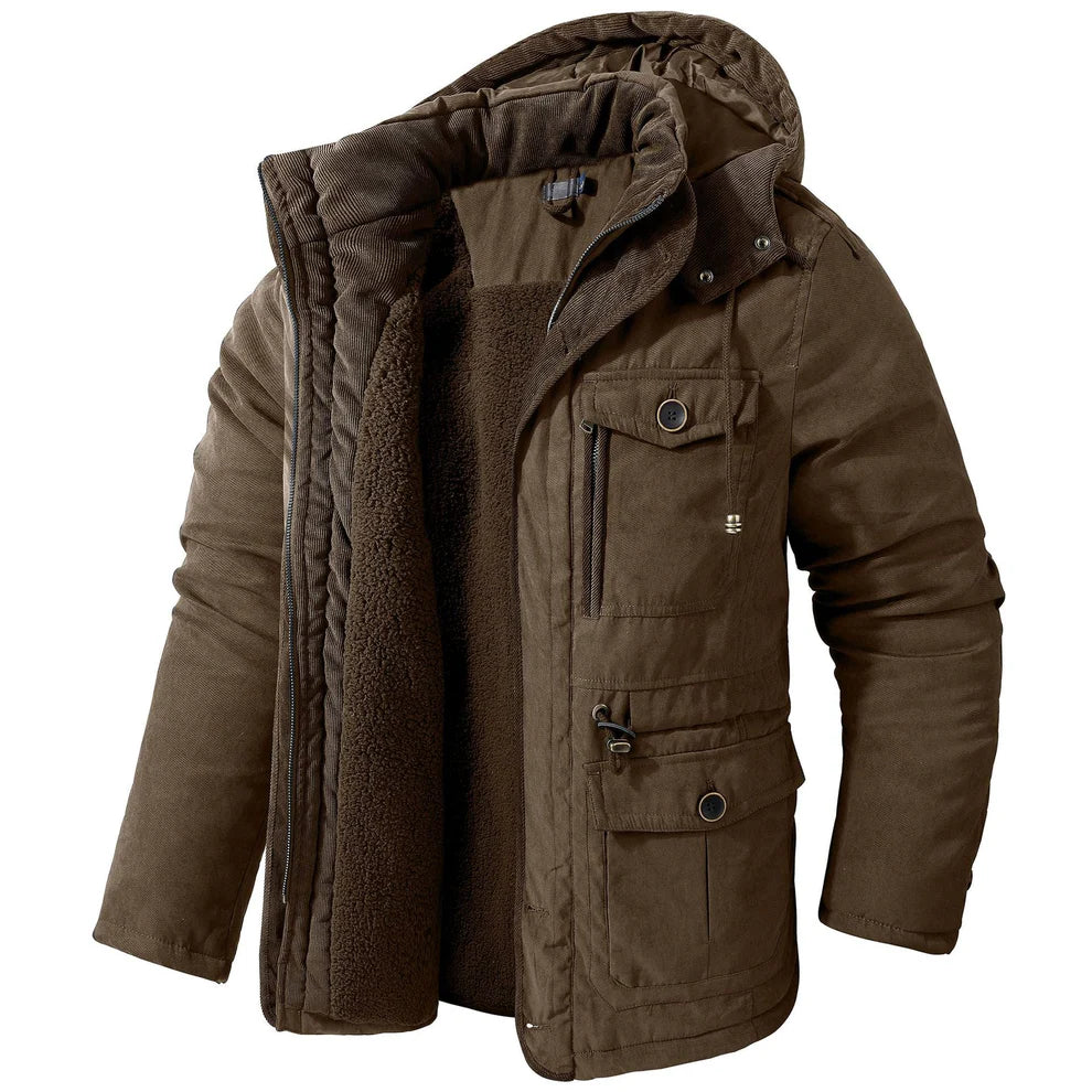 Kash modern thermo jacket with fleece lining – men