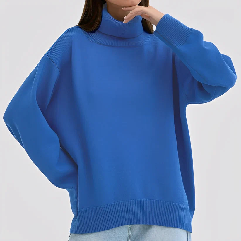 Nylah simple oversized turtleneck sweater – women