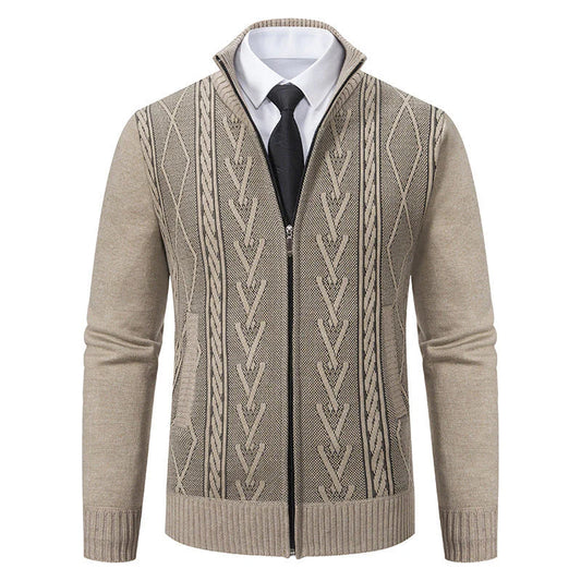 Stafford elegant zip cardigan – men