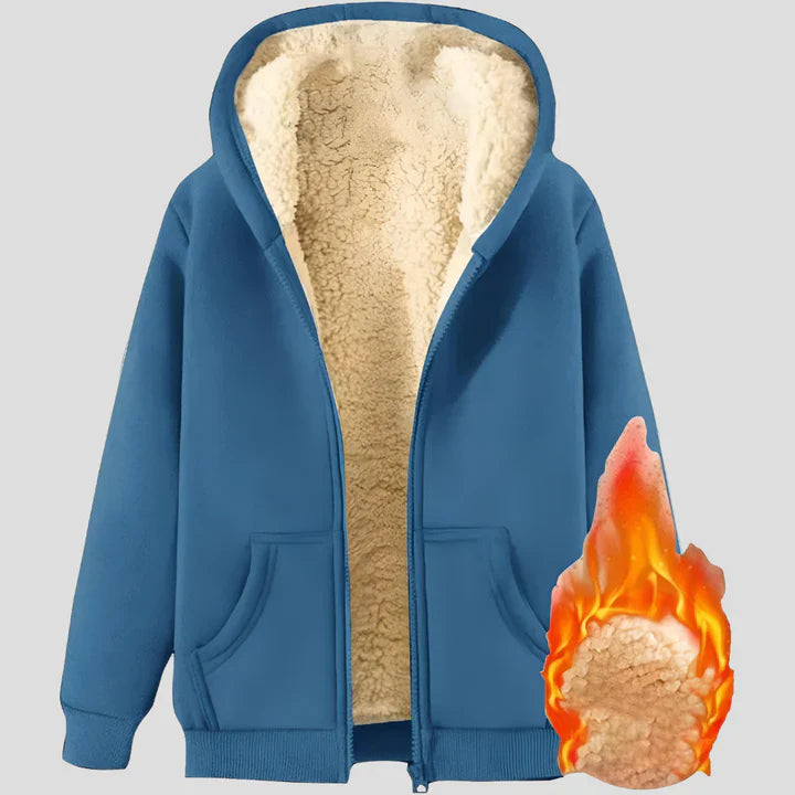 Men’s fleece-lined winter hoodie jacket – men