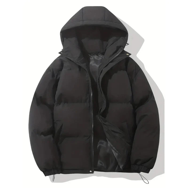 Elegant winter down jacket with hood