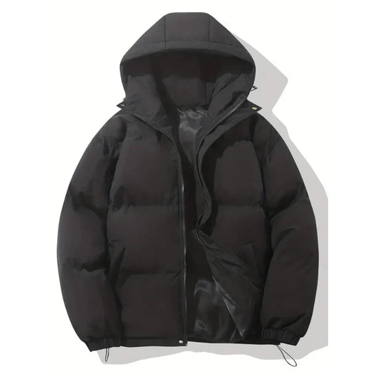 Elegant winter down jacket with hood