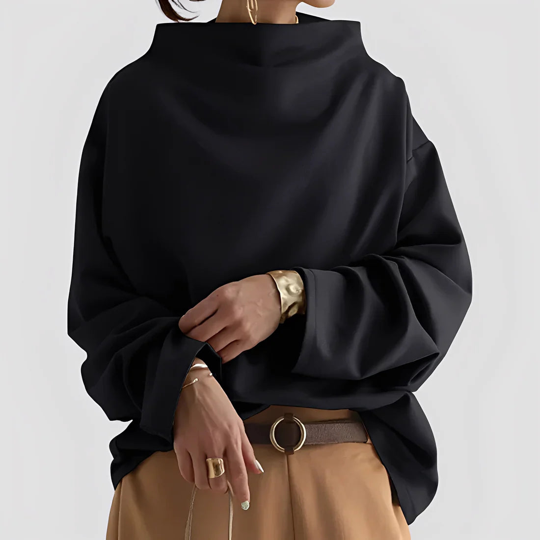 Romayne elegant turtleneck sweater – women