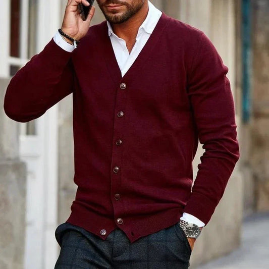 Jasen knitted cardigan sweater – men