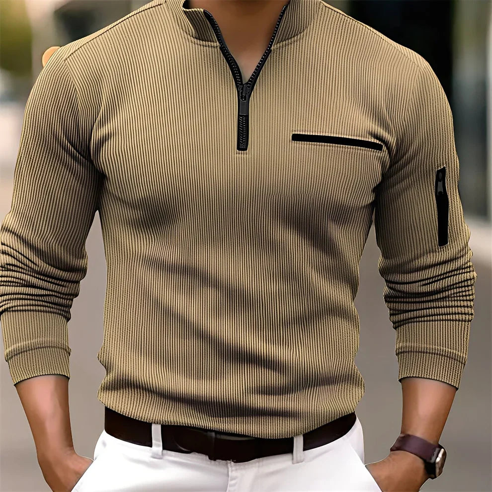 Donovan stylish striped sweater with pockets – men
